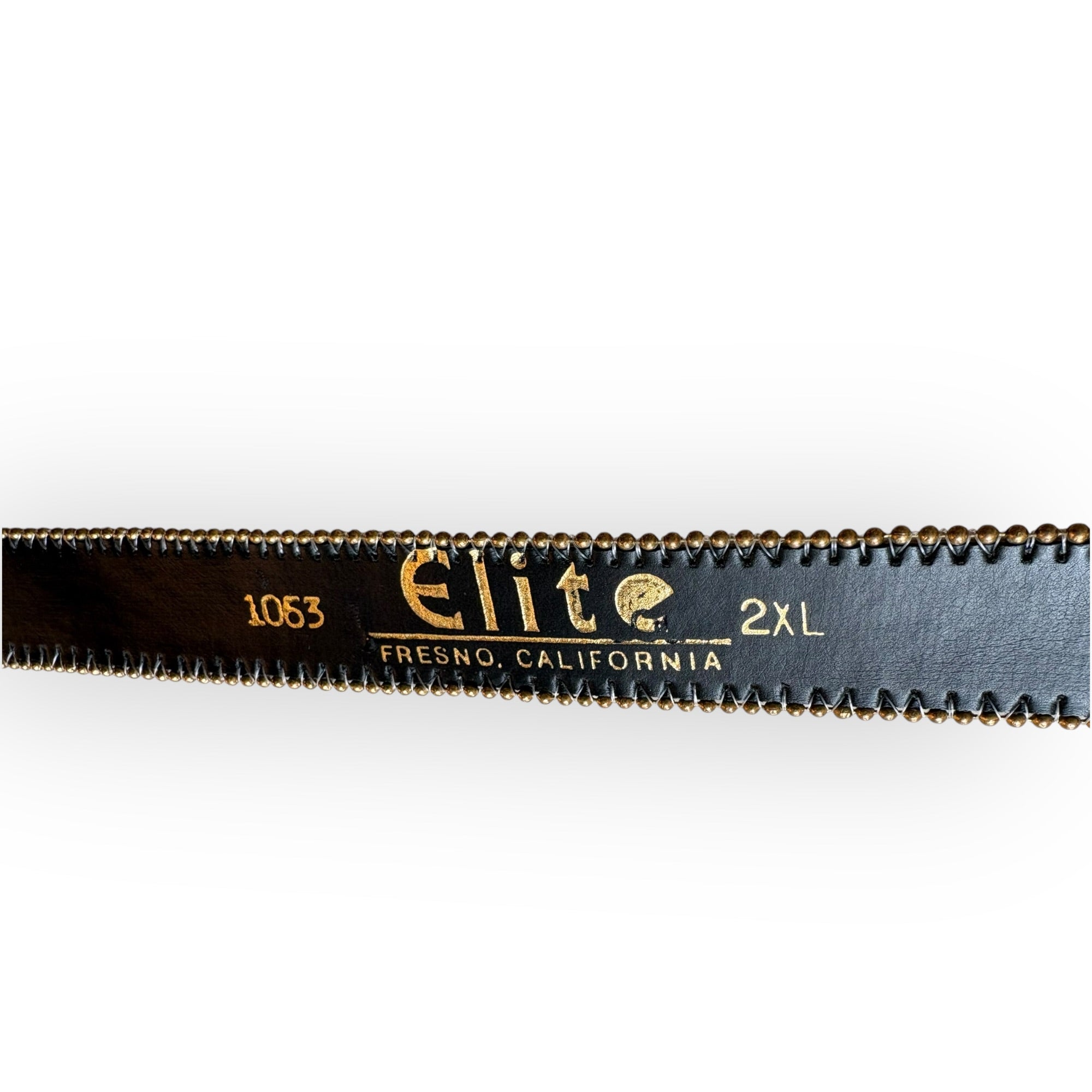 Vintage Faux Leather Gold Metallic XL Belt – Chrysanthemum