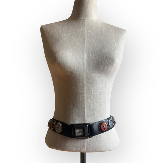Vintage RARE Recycle Revolution Bottle Cap Seat Belt Belt