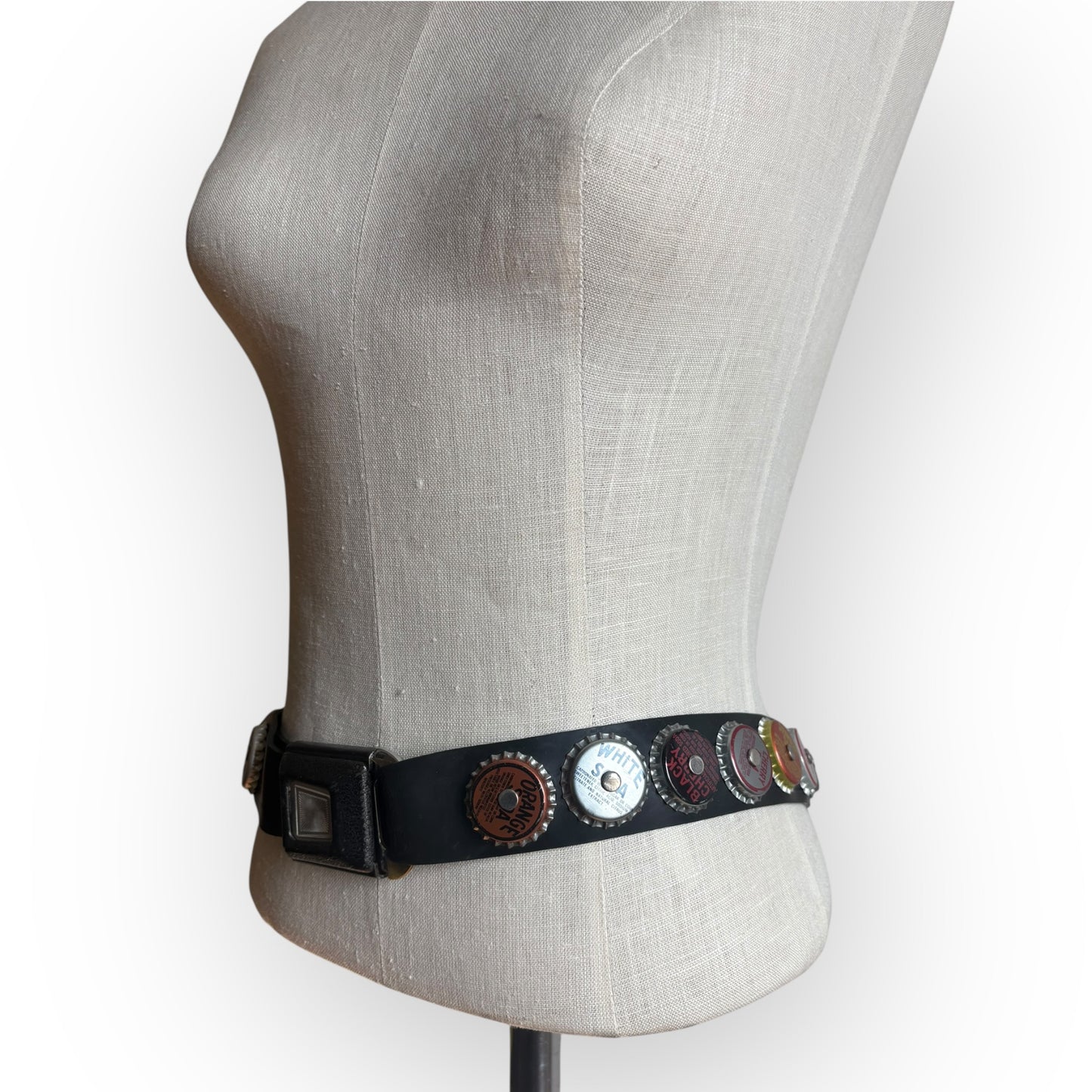 Vintage RARE Recycle Revolution Bottle Cap Seat Belt Belt
