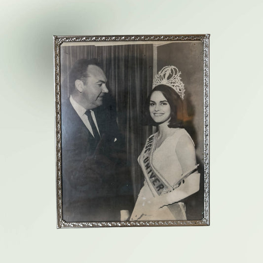 Vintage Framed Photograph of Miss Universe 1964 Kiriaki "Corinna" Tsopei of Greece