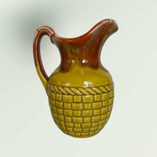 Vintage MCM Glazed Ceramic Pitcher