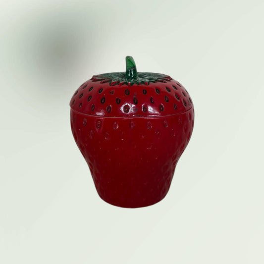 Vintage 1970s Strawberry Dish with Lid
