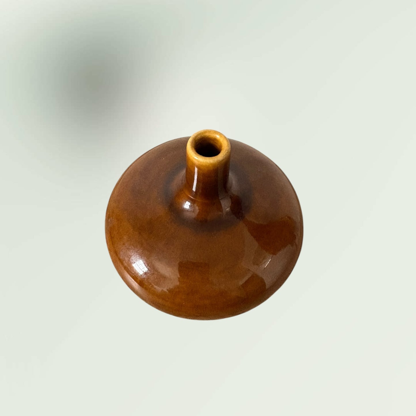 Vintage MCM Ceramic Drip Glaze Bud Vase