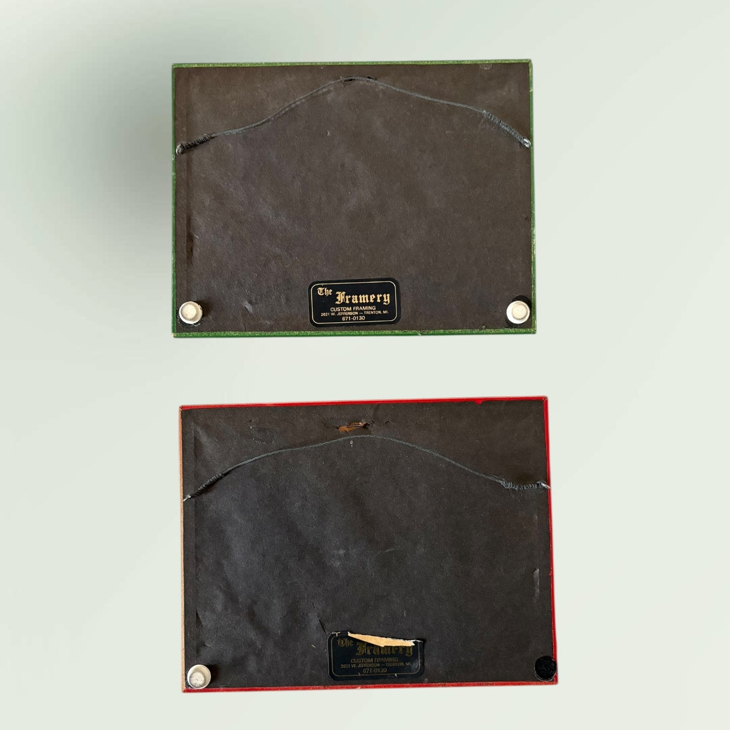 Vintage Embroidered Message Wall Hanging Art Set of 2