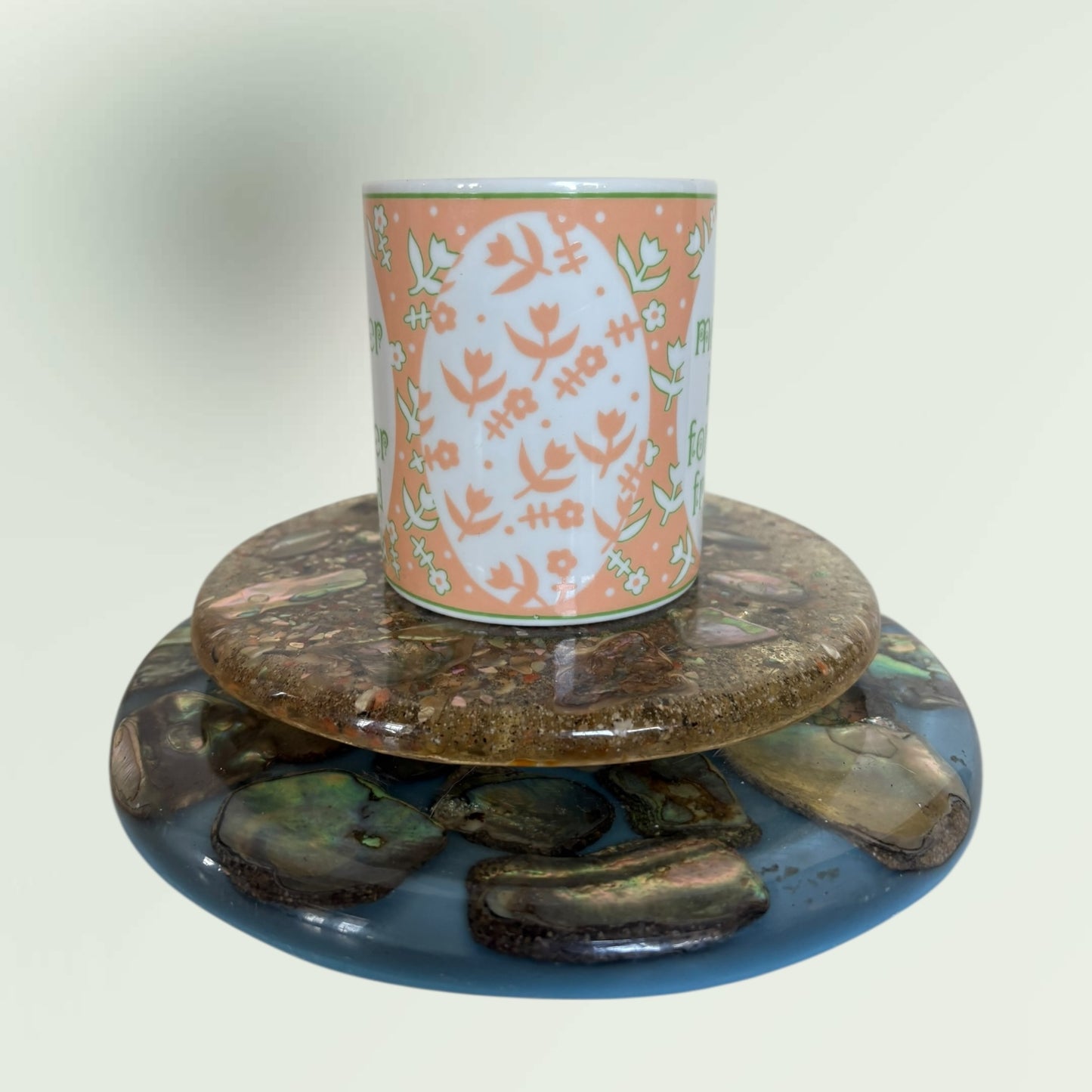 Vintage 1970s "Mother" Floral Message Mug