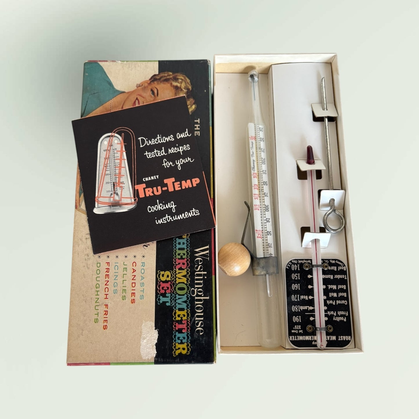 Vintage Deadstock 1950s Westinghouse Betty Furness Thermometer Set