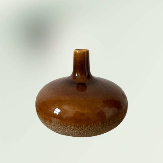 Vintage MCM Ceramic Drip Glaze Bud Vase