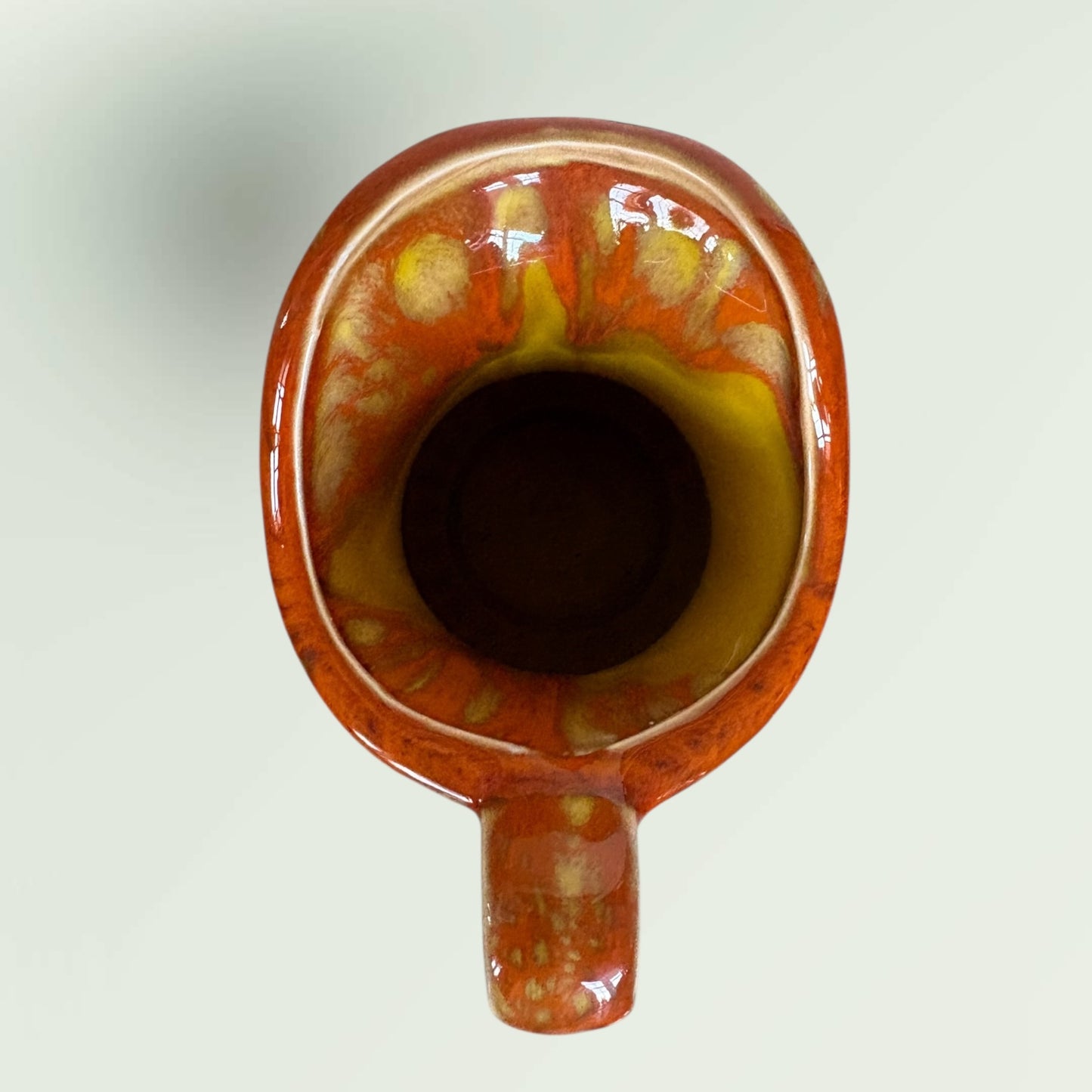 Vintage MCM Glazed Ceramic Pitcher