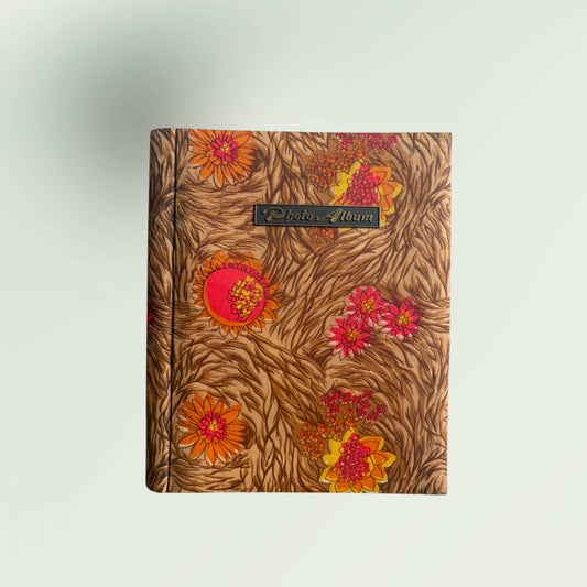 Vintage 1970s Floral Design Photo Album