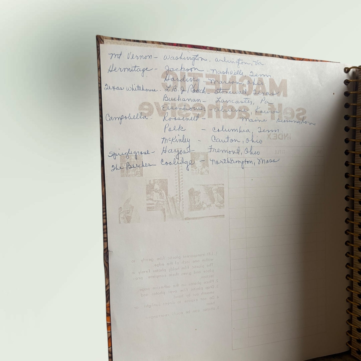 Vintage 1970s Floral Design Photo Album