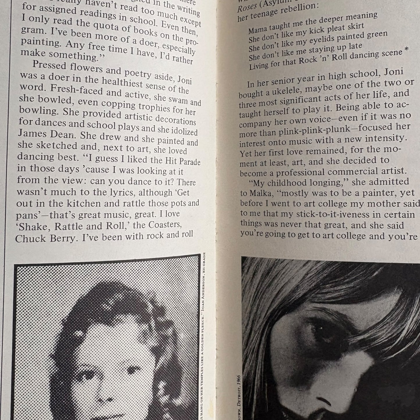 Vintage 1976 "Joni Mitchell: Her Life, Her Loves, Her Music" Paperback Book