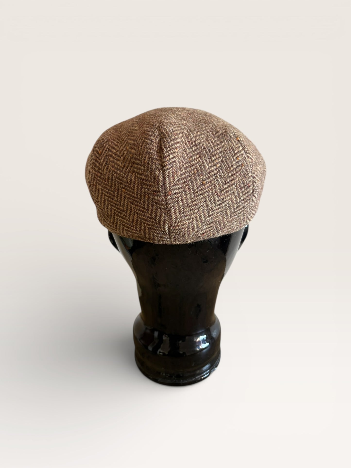 Vintage "The Gleneagles" Tan Wool Tweed Newsboy Cap