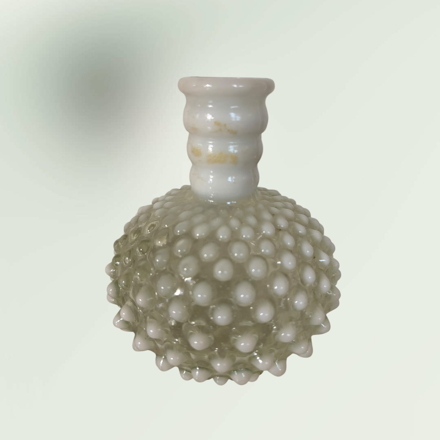 Vintage MCM Set of 2 Bubble Glass Bud Vases