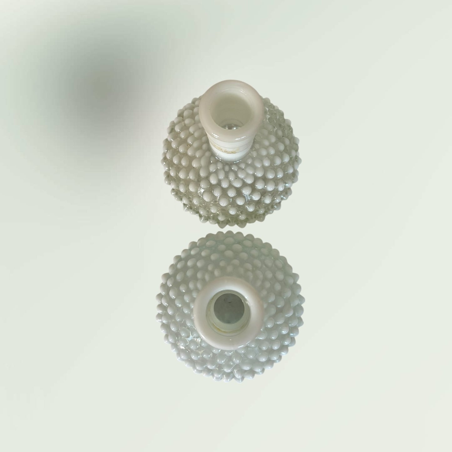 Vintage MCM Set of 2 Bubble Glass Bud Vases